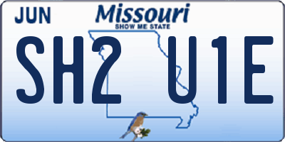 MO license plate SH2U1E