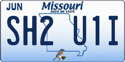 MO license plate SH2U1I