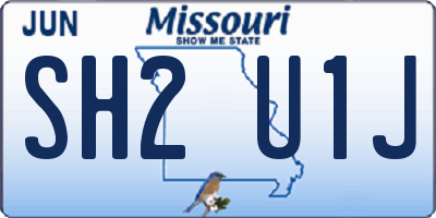 MO license plate SH2U1J