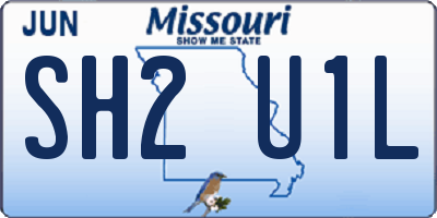 MO license plate SH2U1L