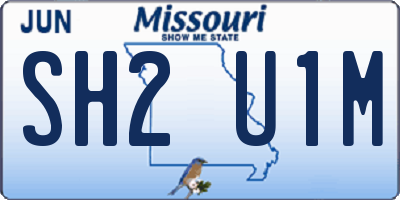 MO license plate SH2U1M