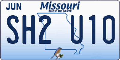 MO license plate SH2U1O