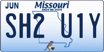MO license plate SH2U1Y