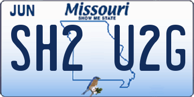 MO license plate SH2U2G