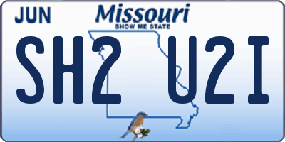 MO license plate SH2U2I