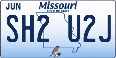 MO license plate SH2U2J