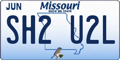 MO license plate SH2U2L