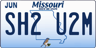 MO license plate SH2U2M