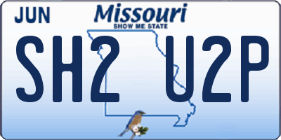 MO license plate SH2U2P