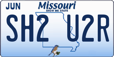 MO license plate SH2U2R