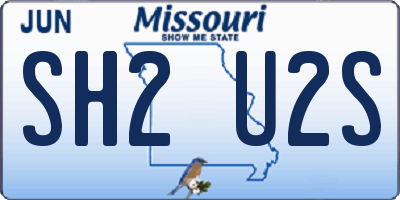 MO license plate SH2U2S