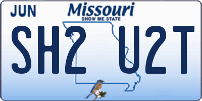 MO license plate SH2U2T