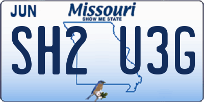 MO license plate SH2U3G