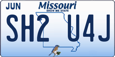 MO license plate SH2U4J