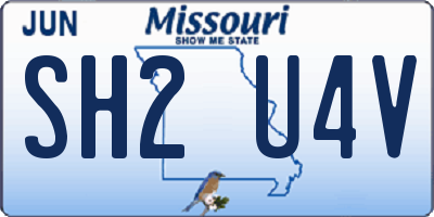 MO license plate SH2U4V