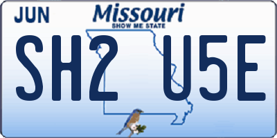MO license plate SH2U5E