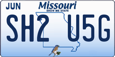 MO license plate SH2U5G