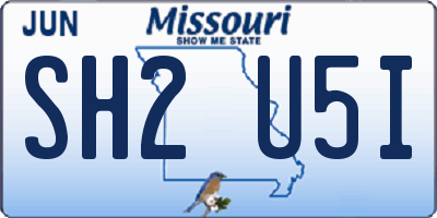 MO license plate SH2U5I