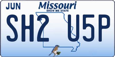 MO license plate SH2U5P
