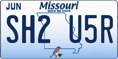 MO license plate SH2U5R