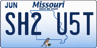 MO license plate SH2U5T