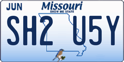 MO license plate SH2U5Y