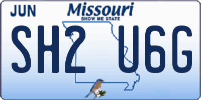MO license plate SH2U6G