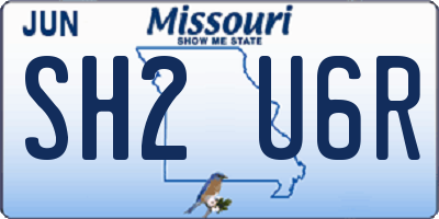 MO license plate SH2U6R