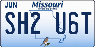 MO license plate SH2U6T