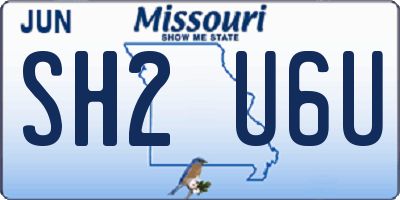 MO license plate SH2U6U