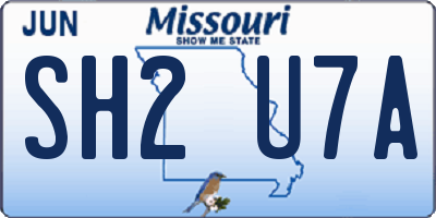 MO license plate SH2U7A
