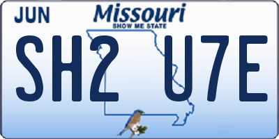 MO license plate SH2U7E