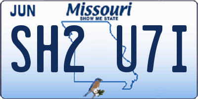 MO license plate SH2U7I