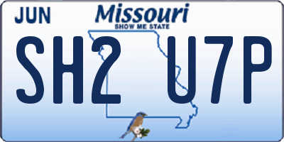 MO license plate SH2U7P