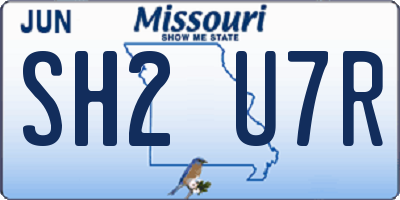 MO license plate SH2U7R