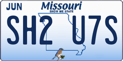MO license plate SH2U7S