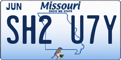 MO license plate SH2U7Y