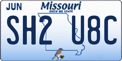 MO license plate SH2U8C