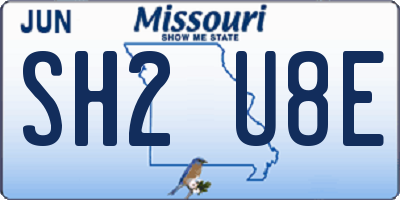 MO license plate SH2U8E