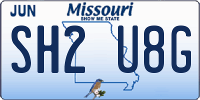 MO license plate SH2U8G