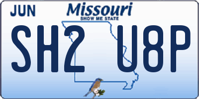 MO license plate SH2U8P