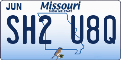 MO license plate SH2U8Q