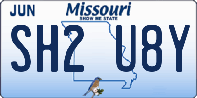 MO license plate SH2U8Y