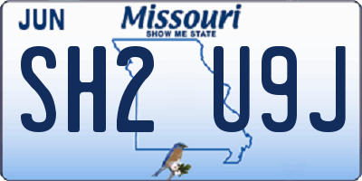 MO license plate SH2U9J