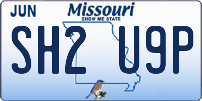MO license plate SH2U9P