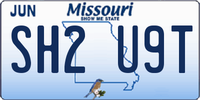 MO license plate SH2U9T