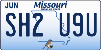 MO license plate SH2U9U