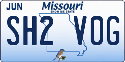 MO license plate SH2V0G