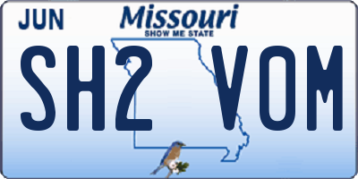 MO license plate SH2V0M