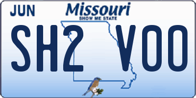 MO license plate SH2V0O